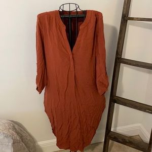 Burnt Orange mid length dress